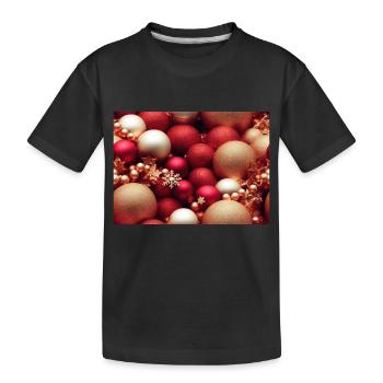 Décorations de Noël - T-shirt bio Premium Enfant - noir - Devant