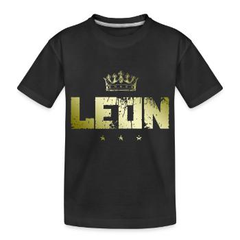 Leon - Kids' Premium Organic T-Shirt - black - Front