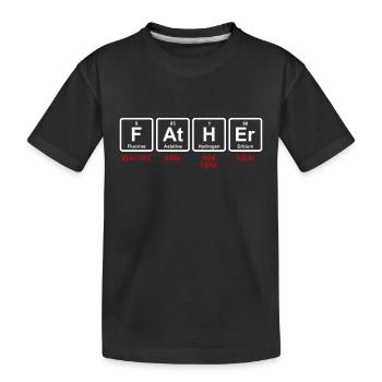 FATHER PERIODIC TABLE - Kids' Premium Organic T-Shirt - black - Front