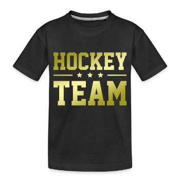 Hockey Team - Kids' Premium Organic T-Shirt - black - Front