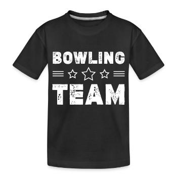 Équipe de bowling - T-shirt bio Premium Enfant - noir - Devant
