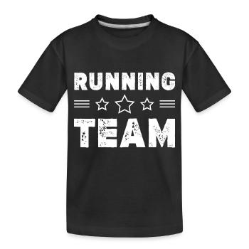 Équipe de course à pied - T-shirt bio Premium Enfant - noir - Devant