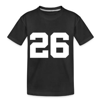Anzahl 26 - Kinder Premium Bio T-Shirt - Schwarz - Vorne