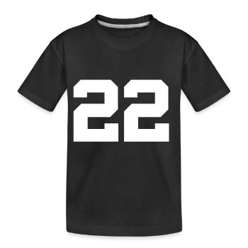 Anzahl 22 - Kinder Premium Bio T-Shirt - Schwarz - Vorne
