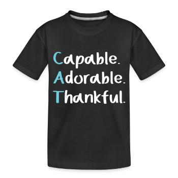 cats capable adorable thankful - Kinder Premium Bio T-Shirt - Schwarz - Vorne