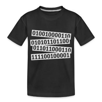 Binär Code Programm Sprache - Kinder Premium Bio T-Shirt - Schwarz - Vorne