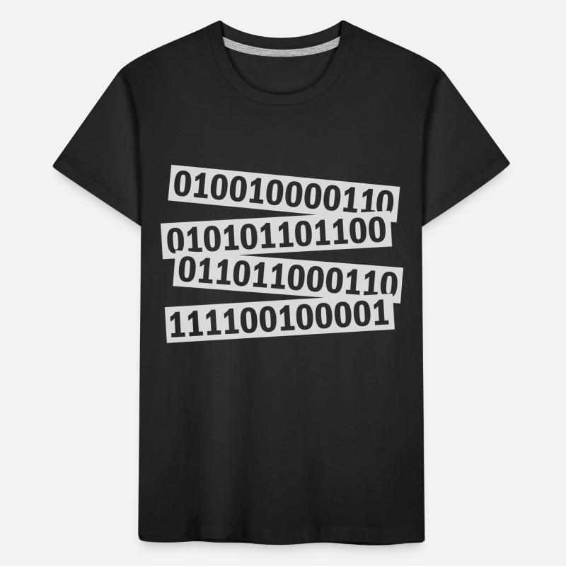 Langage de programme de code binaire T-shirt bio Premium Enfant