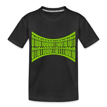 Binär Code Programm Sprache - Kinder Premium Bio T-Shirt - Schwarz - Vorne