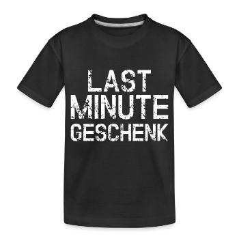 Last Minute Geschenk - Kinder Premium Bio T-Shirt - Schwarz - Vorne