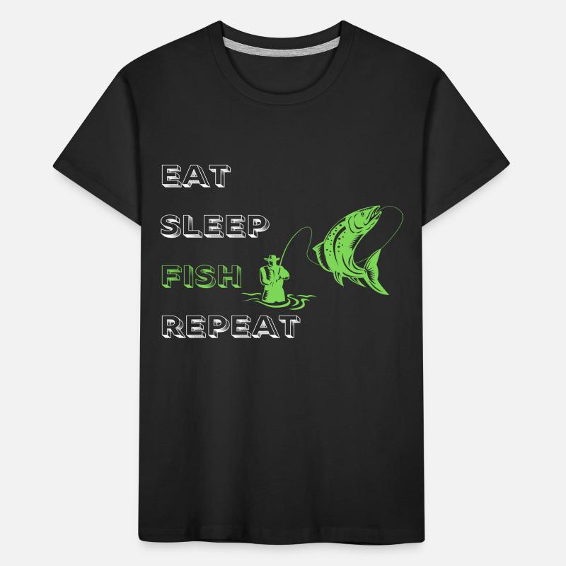 Manger Dormir Poisson Répéter T-shirt bio Premium Enfant