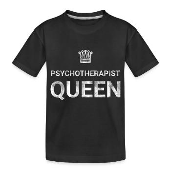 Psychotherapist Queen - Kids' Premium Organic T-Shirt - black - Front