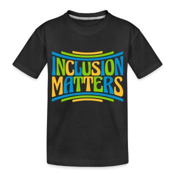 L’inclusion compte Citation du logo - T-shirt bio Premium Enfant - noir - Devant