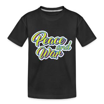 PEACE - Kinder Premium Bio T-Shirt - Schwarz - Vorne