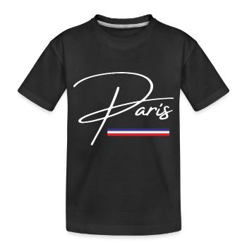 Paris gift idea - Kids' Premium Organic T-Shirt - black - Front