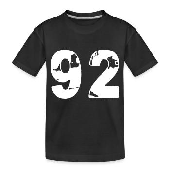 92 Number jersey - Kids' Premium Organic T-Shirt - black - Front