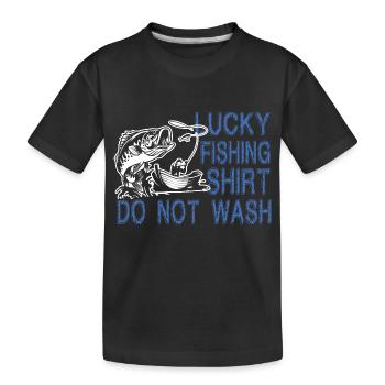 Chemise de pêche porte-bonheur NE PAS LAVER - T-shirt bio Premium Enfant - noir - Devant