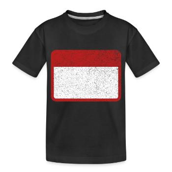 Plate Name plate Tin plate Warning Attention - Kids' Premium Organic T-Shirt - black - Front