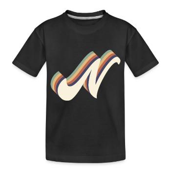 lettre n - T-shirt bio Premium Enfant - noir - Devant