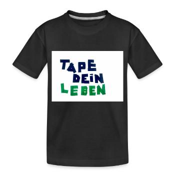 Tape dein Leben - Kinder Premium Bio T-Shirt - Schwarz - Vorne