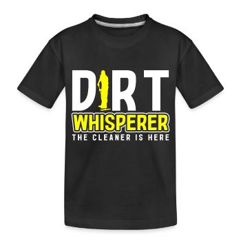 Hausmeister Besen und Eimer Hausverwalter - Kinder Premium Bio T-Shirt - Schwarz - Vorne