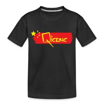 Qigong china - Kinder Premium Bio T-Shirt - Schwarz - Vorne