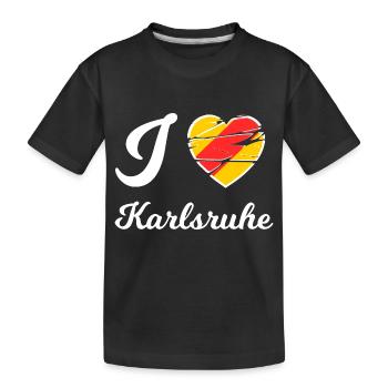 Die Unterstützer in Karlsruhe - Kinder Premium Bio T-Shirt - Schwarz - Vorne