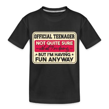 Lustiger offizieller Teenager - Kinder Premium Bio T-Shirt - Schwarz - Vorne