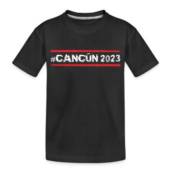 Cancun 2023 - Kinder Premium Bio T-Shirt - Schwarz - Vorne