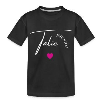Bientôt tatie - T-shirt bio Premium Enfant - noir - Devant