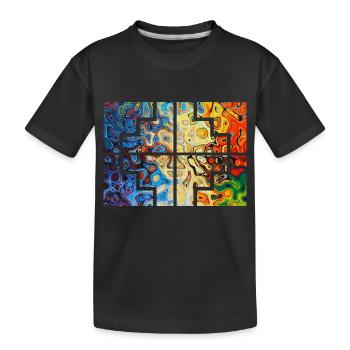 Geometric Collors - Kids' Premium Organic T-Shirt - black - Front