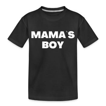 Le garçon de maman - T-shirt bio Premium Enfant - noir - Devant