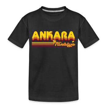 Ankara, Urlaubsdesign der türkischen Hauptstadt - Kinder Premium Bio T-Shirt - Schwarz - Vorne