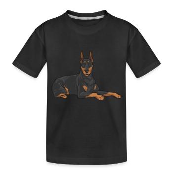 Doberman Pinscher Dog Dobie - Kids' Premium Organic T-Shirt - black - Front