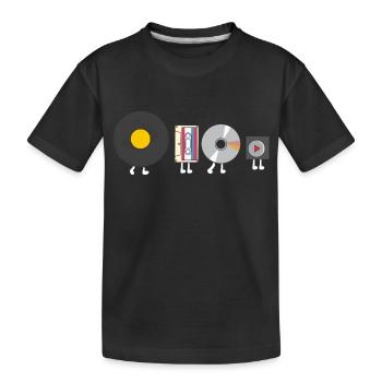 Entwicklung des Audioplayers - Kinder Premium Bio T-Shirt - Schwarz - Vorne