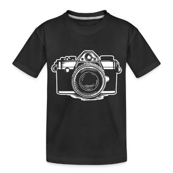 Photographe Photographie Caméra de photographie - T-shirt bio Premium Enfant - noir - Devant