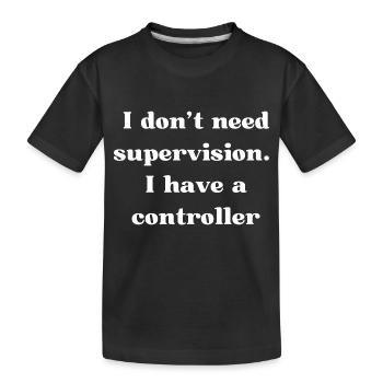 Joueur sans surveillance disant anglais - T-shirt bio Premium Enfant - noir - Devant