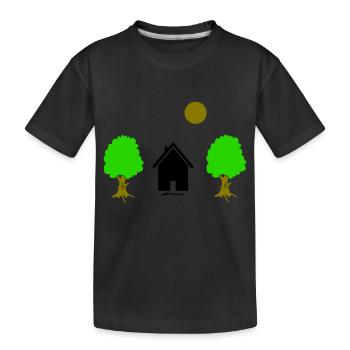 Cabane paysagère - T-shirt bio Premium Enfant - noir - Devant