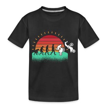 Motorrad Motocross - Kinder Premium Bio T-Shirt - Schwarz - Vorne
