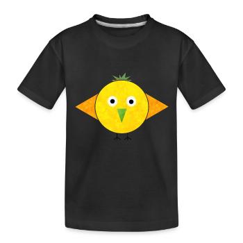 Vogel - Kinder Premium Bio T-Shirt - Schwarz - Vorne