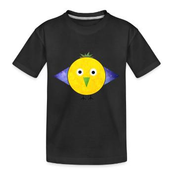 Vogel - Kinder Premium Bio T-Shirt - Schwarz - Vorne