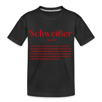 Schweißer Definition - Kinder Premium Bio T-Shirt - Schwarz - Vorne
