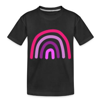 arc en ciel rose - T-shirt bio Premium Enfant - noir - Devant