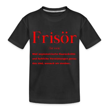 Frisör Definition - Kinder Premium Bio T-Shirt - Schwarz - Vorne
