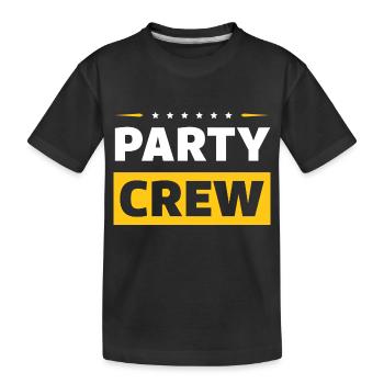 Party Crew - Kinder Premium Bio T-Shirt - Schwarz - Vorne