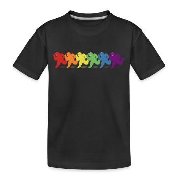 Défilé des ours arc-en-ciel! - T-shirt bio Premium Enfant - noir - Devant