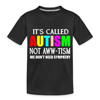 Citation sur l’autisme - T-shirt bio Premium Enfant - noir - Devant