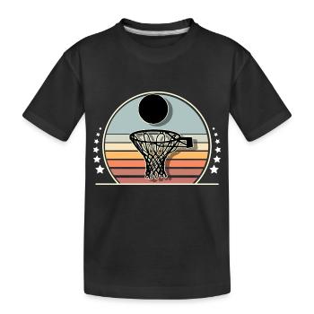 Basketball Basketballer - Kinder Premium Bio T-Shirt - Schwarz - Vorne