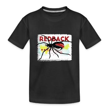 Rotrückenspinne - Kinder Premium Bio T-Shirt - Schwarz - Vorne
