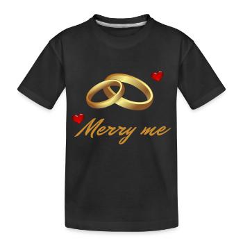 LIEBE - Kinder Premium Bio T-Shirt - Schwarz - Vorne