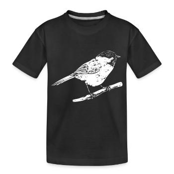 Observation des oiseaux mésanges - T-shirt bio Premium Enfant - noir - Devant